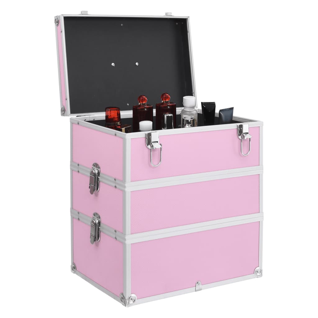 vidaXL Make-up Case Aluminum Cosmetic Bag Beauty Vanity Case Multi Colors