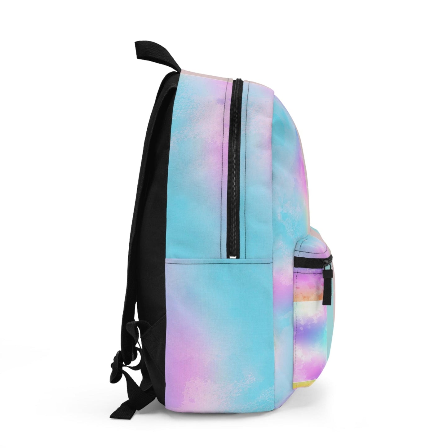 Backpack - Large Water-resistant Bag - Pastel Colorblock Watercolor Illustration