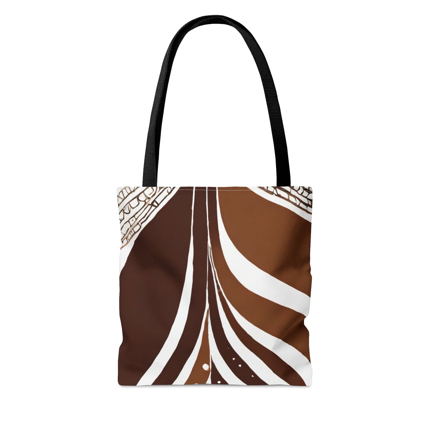 Large Tote Bag Floral Brown Line Art Print 35227