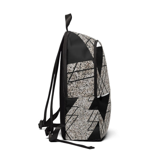Fashion Backpack Waterproof Black and White Triangular Colorblock