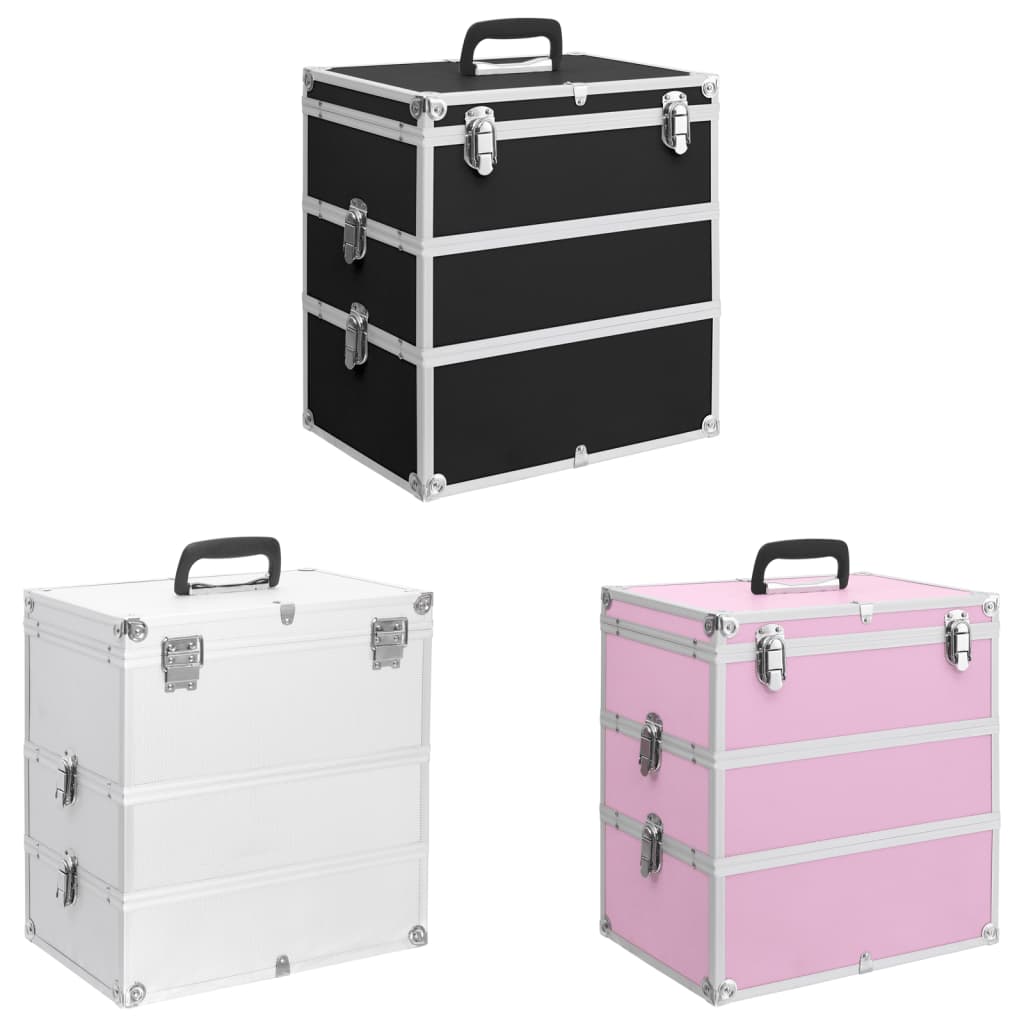 vidaXL Make-up Case Aluminum Cosmetic Bag Beauty Vanity Case Multi Colors